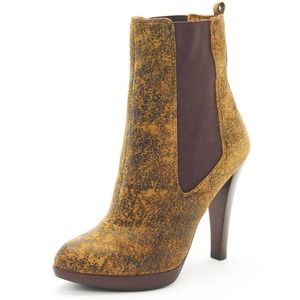 Michael Kors Jessie Distressed Leather Ankle Boot… - image 1